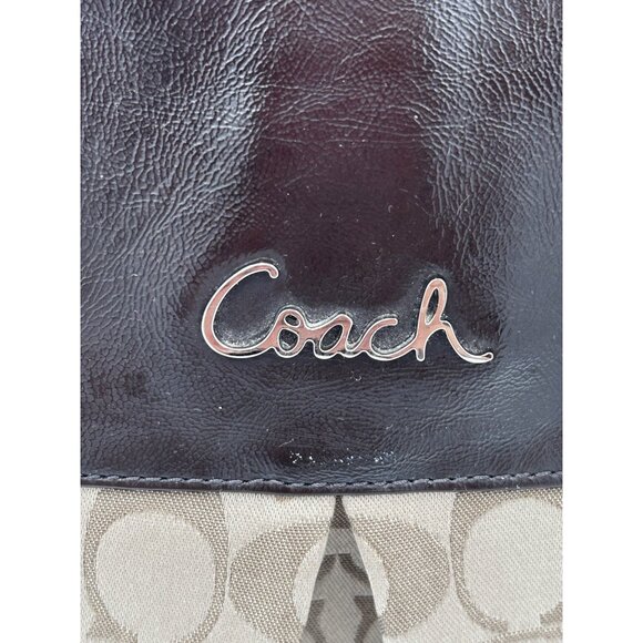 COACH Signature Stripe Pleated Tote Women’s Bag Khaki Brown F15510 - Picture 13 of 13